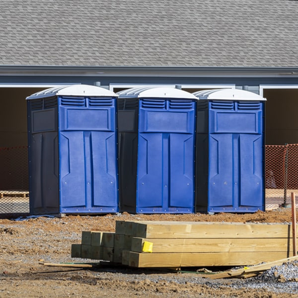 what is the expected delivery and pickup timeframe for the portable toilets in Longtown